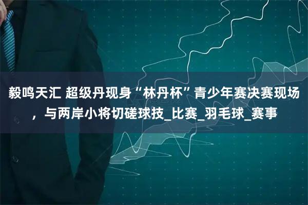 毅鸣天汇 超级丹现身“林丹杯”青少年赛决赛现场，与两岸小将切磋球技_比赛_羽毛球_赛事